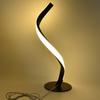 SShaped LED Spiral Table Lamp Rding Light Small Night Light for Bedside  (Black )
