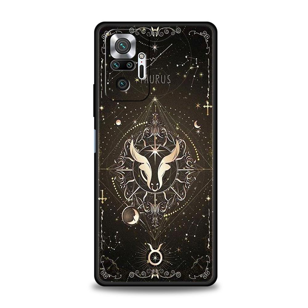 Constellation Phone Case For Xiaomi Redmi Note 14 13 5G 10 11 12 Pro Plus 4G 14C 13C 12C 10C Black Cover