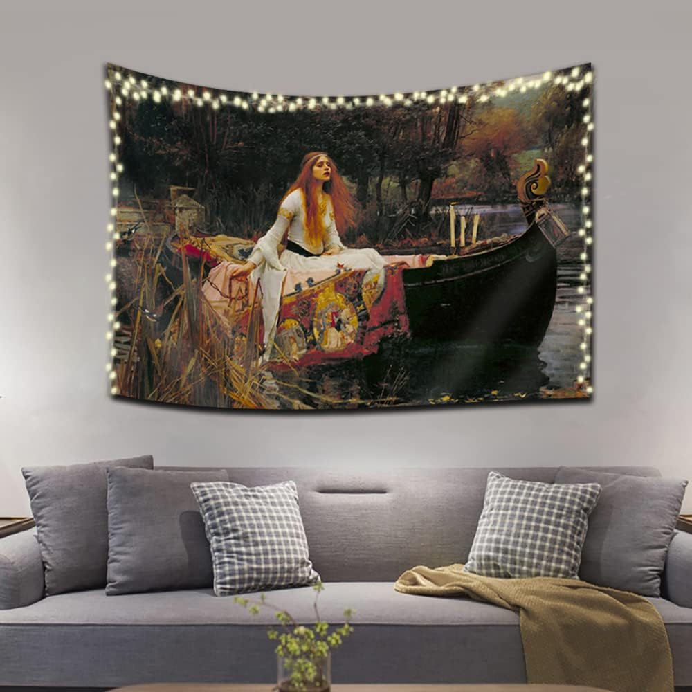 Tapestry Wall Hanging Art Home Decor The Kiss by Gustav Klimt Art Print Painting for Living Room Bedroom Bathroom Dorm