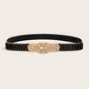 Waist Metallic Ladies Belt With Snap Button Closure For Dresses And Wear Casual