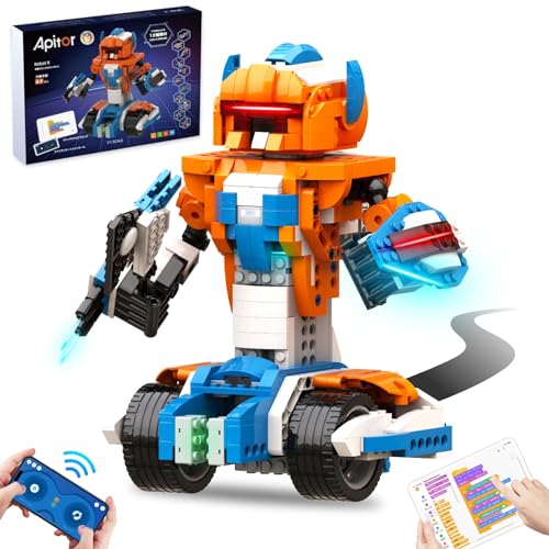 Apitor Robot X, a new programming robot for kids, features STEM educational building blocks, a 12-in-1 remote control toy, and Scratch 3.0, perfect fo