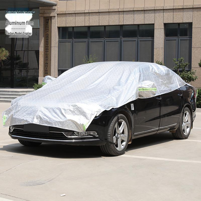 Half Car Cover: Sunshade, Rainproof, Dustproof, Heat Insulation, Snow Shield Sedan алюминиевой фольги