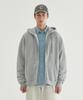 Small Logo Fleece Zip-Up Hoodie Melange Gray
