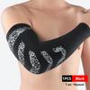 Loogdeel Sports Arm Sleeve Silicone Anti Slip High Elastic Compression Sun Protection for Basketball Tennis Fitness