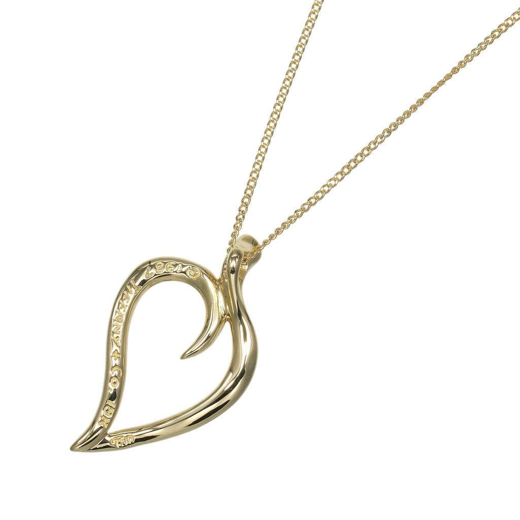 TIFFANY&Co. Blatt Halskette K18 Gelbgold 4,52g Damen Gebraucht