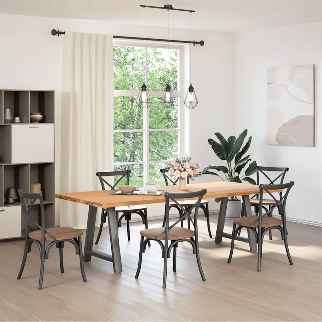Vidaxl Coffee Table Legs, 2 Pcs, Anthracite, 70X(72-73) Cm, Steel