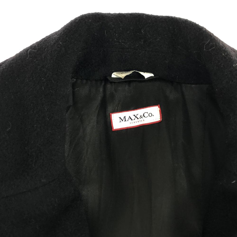 MAX&CO Made In Italy Wool Chester Coat 42 Black Women Used
