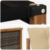 Outdoor Sofa Set with Cushions 7 Pcs Natural and Beige