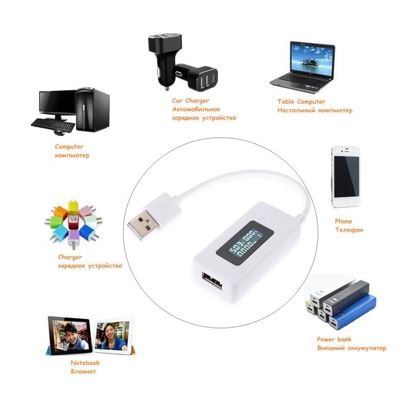 LCD Screen Mini Creative Phone USB Tester Portable Doctor Voltage Current Meter Mobile Power Charger Detector