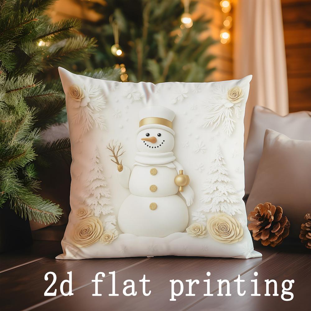 

Home Decor Christmas-themed Decorative Pillow Covers with Pattern Cushion Cover Suitable for Sofa Bedroom Car Pillow Cover 16x16Inch