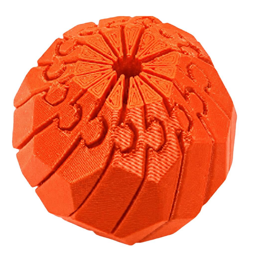 3D Printed Twisted Spiral Stress Relief Ball with Geometric Pattern for Hand Exercise and Sensory Stimulation Durable and Lightweight Design