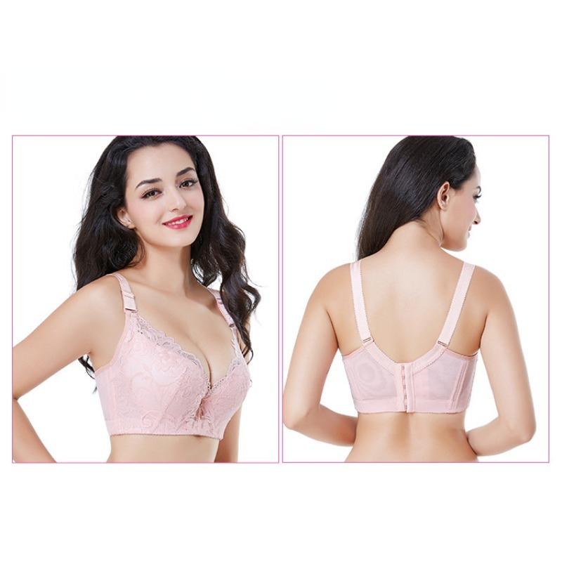 Large Size Bra, Lace, Breathable, Gathered and Adjustable Women's Underwear, with A Thin Bra for The Collection of Side Breasts