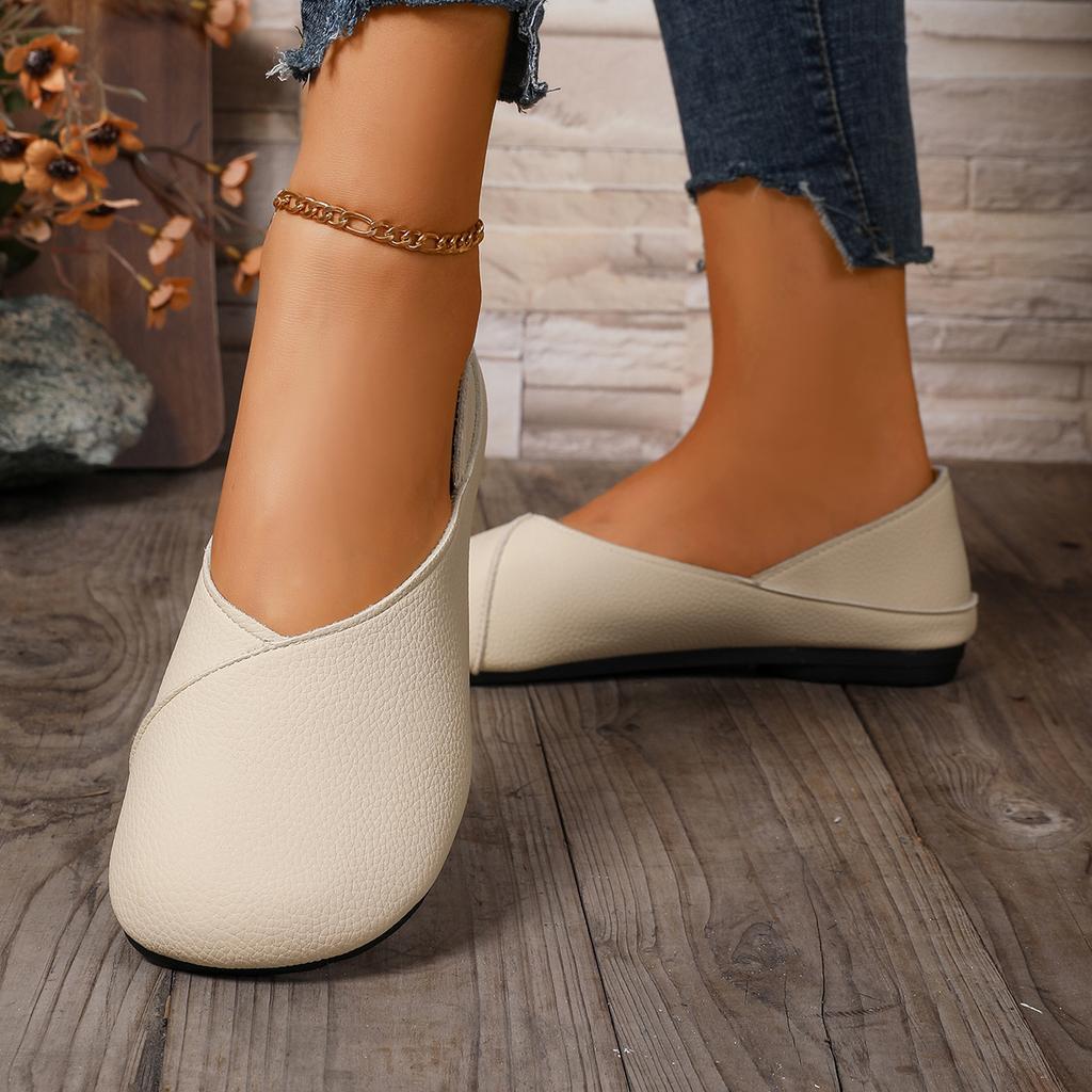 Fashion Women Flats Shoes Soft Leather Spring Autumn Loafers Handmade Flat Ballerina Shoes Women Comfortable Lightweight Sneakers Women
