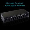 10 in 2 out/2-In 10-Out Sound Signal Selection Switcher Switching Comparator Double Way Easy Switching 10Hz-50KHz
