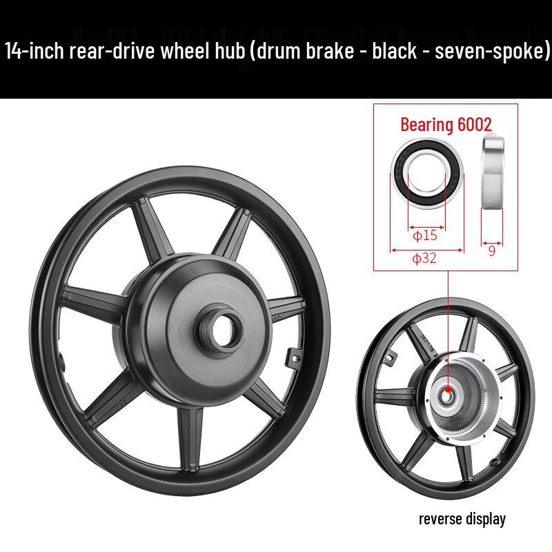 Electric Bicycle Wheel Hub Motor with 12/14/16-inch Aluminum Alloy Disc Brake, Folding Front and Rear Drive