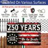 2D Flat, 1pc "250 Years We The People 1776-2026" USA Patriotic Aluminium Plaque Sign 12x8 Inch - Distressed American Flag Design, USA 250th