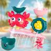 Baby Bath Toy Play Water In Crab Flower Shape Interactive Waterwheel Fun In Shower Bathtub with Suction Cup In Kid Children Gift