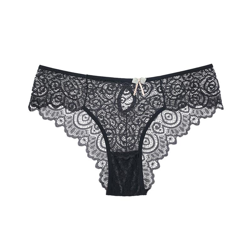 Women Sexy Transparent Lace Lingerie G String Panties Low Waist Hollow Out Underwear Temptation Intimates