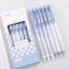 Set di 6 penne gel a scacchiera Solo serie Crema Punta a sfera da 0,5 mm Inchiostro di colore nero per scrivere A7450