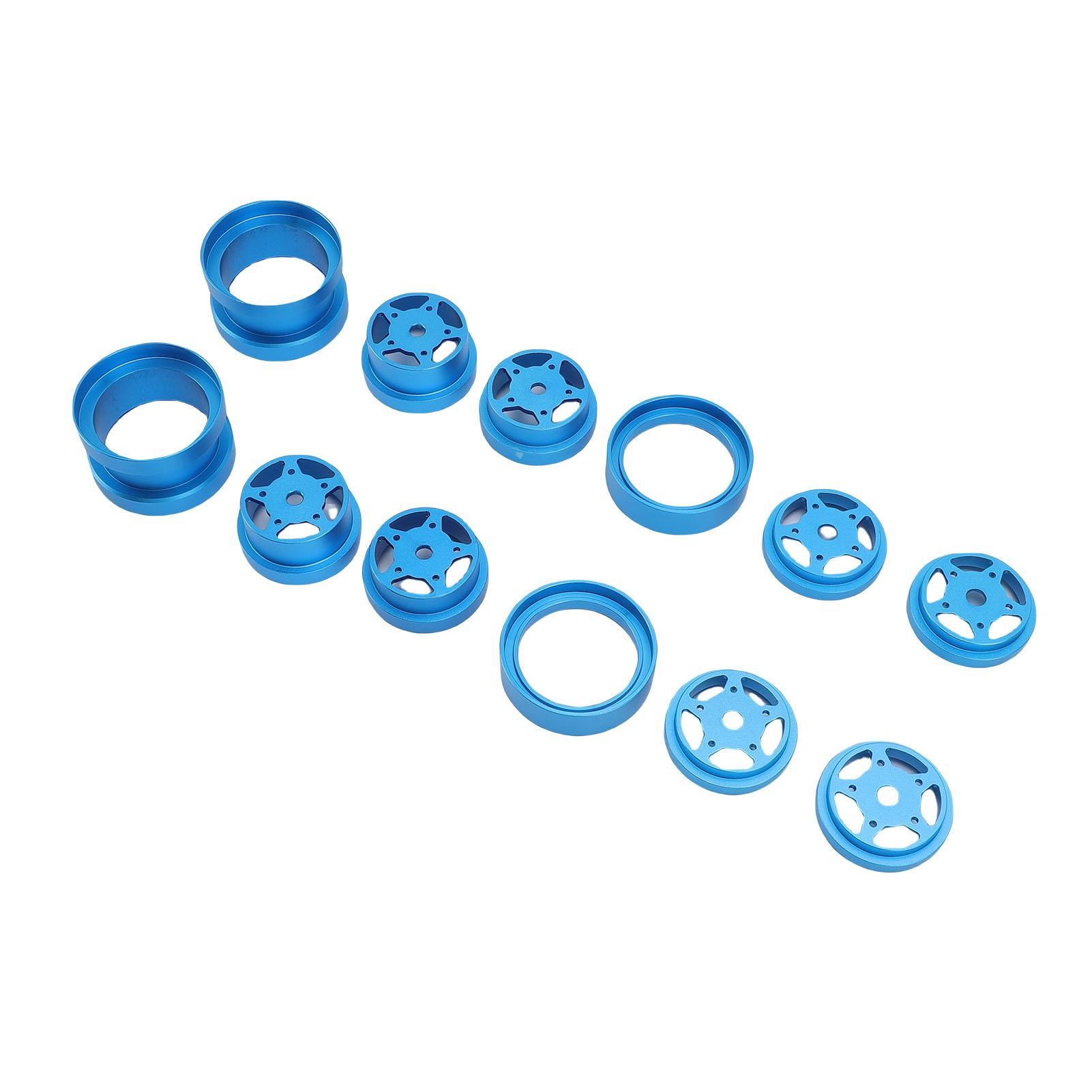 

4Pcs RC Wheel Hub Set Replacement for Tamiya Alloy High Strength Clamping Wheel Hub Set Blue Blue синій