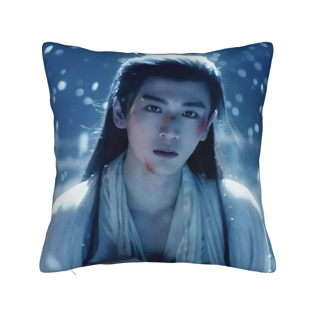 Pursuit of Jade Zhu Yu Square Pillow Covers Polyester Sofa Zhang Linghe Cushion Cover Cool Decor Pillow Cover