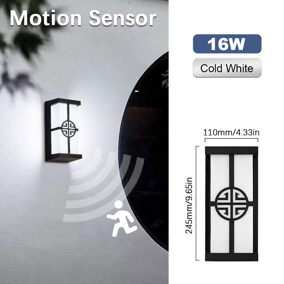LED Wall Light Outdoor Presence Sensor Lamp Waterproof AC85-265V LED Wall Light Stairs Garden Porch Balcony For Home Accessories