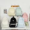 Schoolbag Japanese Girl Cute Schoolbag Ins Style Korean Female Niche Design Campus Simple Sweet Solid Color Backpack