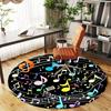 1pc music notes Round Chair mat Area Rug - Non-Slip, Floor Mat for Office, Bedroom, and Indoor Decor c1125628
