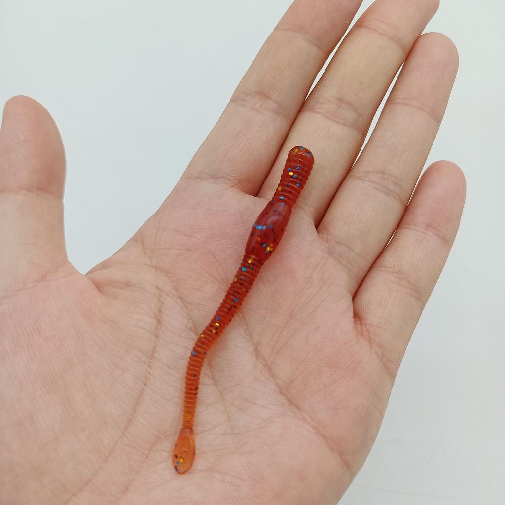 DUODUOYU 8PCS Simulation earthworm Fishing Lures 1.1g/70mm Noodle Worm PVC Artificial Lures Soft Bait Diving Fishing Tackle