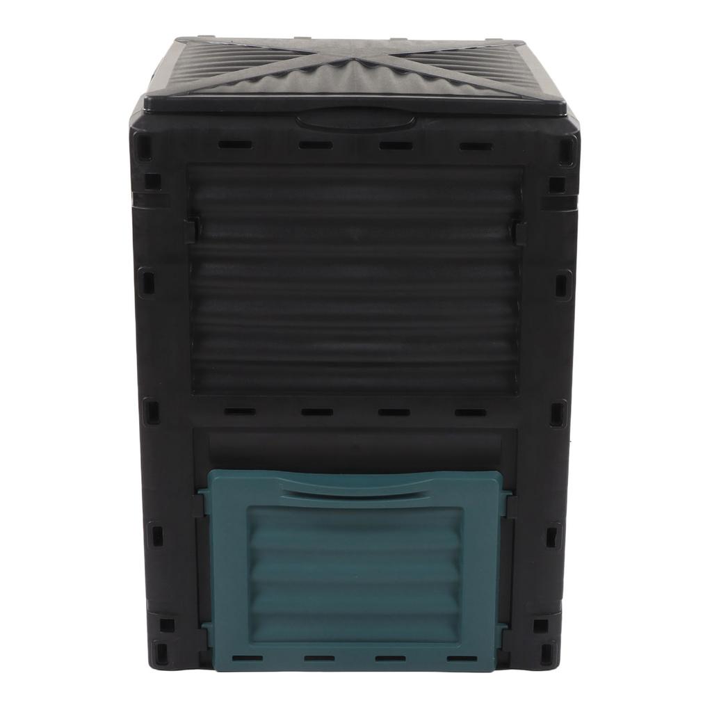 Compost Bin Composter 300L Capacity Hinged Upper Cover with Vent for Kitchen Garden