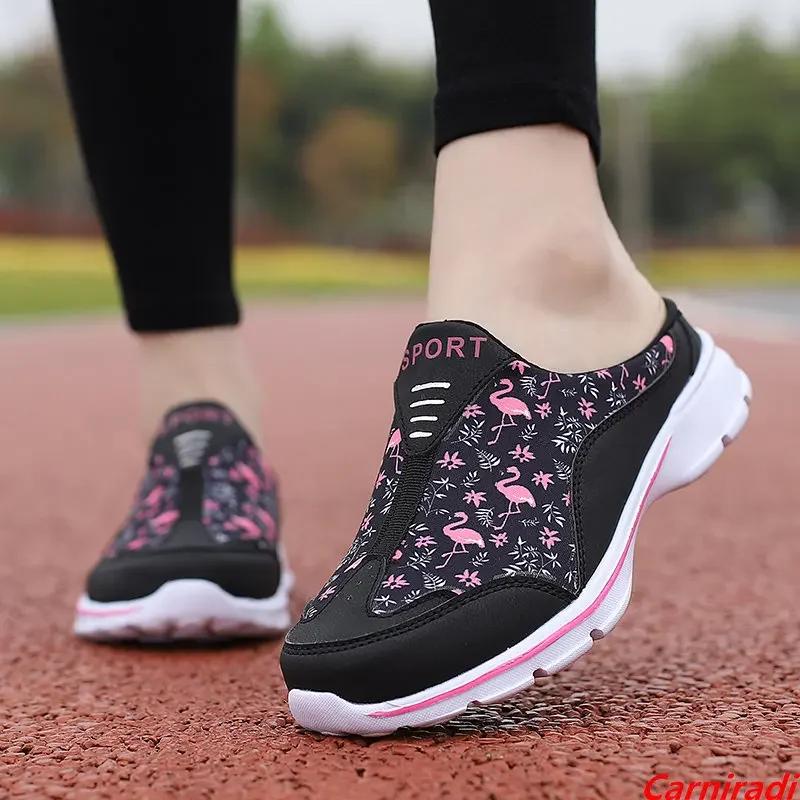High Quality Breathable Casual Sports Shoes Women Comfortable Soft Flat Home Slippers Ladies Outdoor House Fashion Walking Shoes