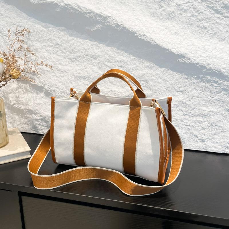 Striped Contrast Color Women's Shoulder Bags Travel Large Capacity Ladies Crossbody Bag Outdoor Portable Female Handbags Tote