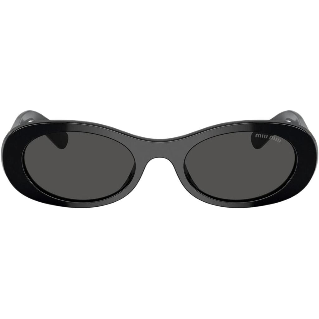 MIU MIU Logo Acetat Oval Sonnenbrille Damen Sonnenbrille Schwarz 710731