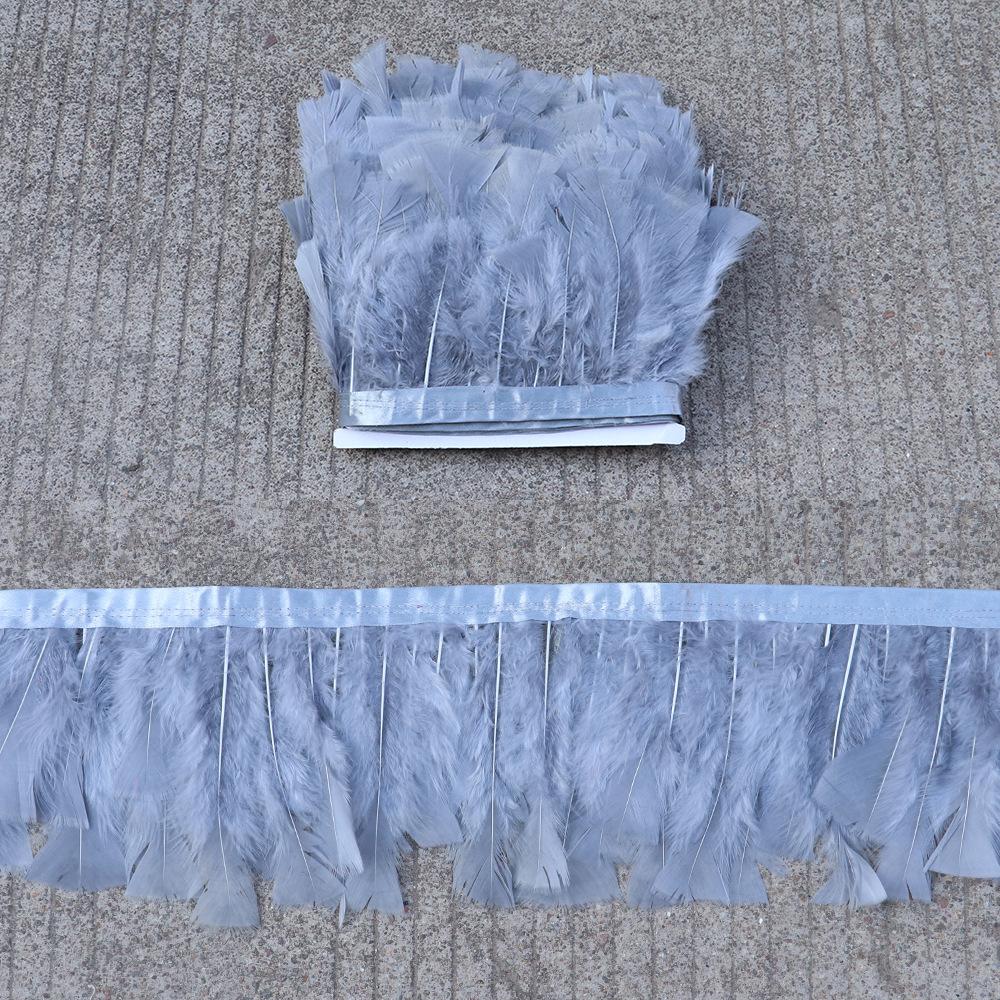 Long Large Flat Cloth Edge Diy Colorful Feathers Handmade Turkey Feathers 10m