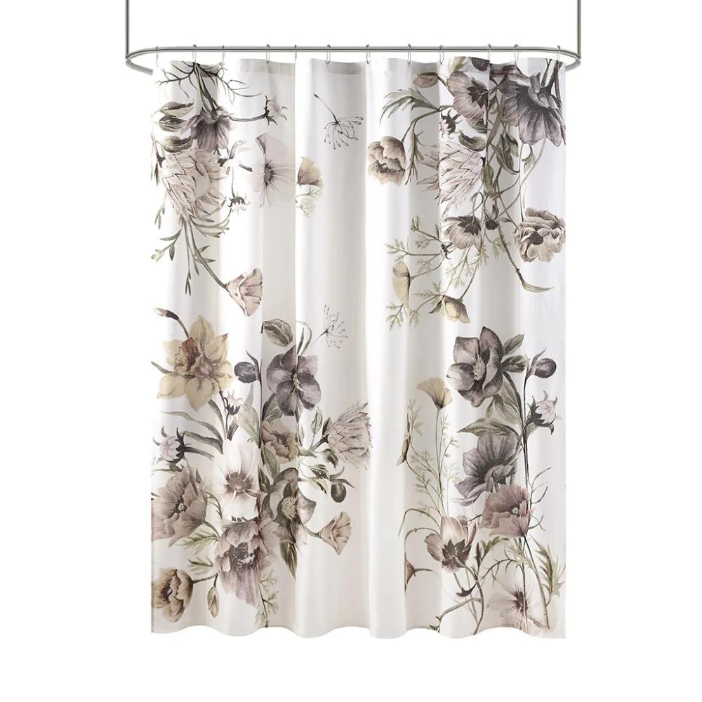 Elegante tenda da doccia con motivo floreale - impermeabile e facile da asciugare - perfetta per il bagno di casa - design moderno minimalista