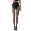 High-Waisted Black Fleece-Lined See-Through Leggings, Tummy Control, Nude Feel, Autumn/Winter Sheer Pantyhose