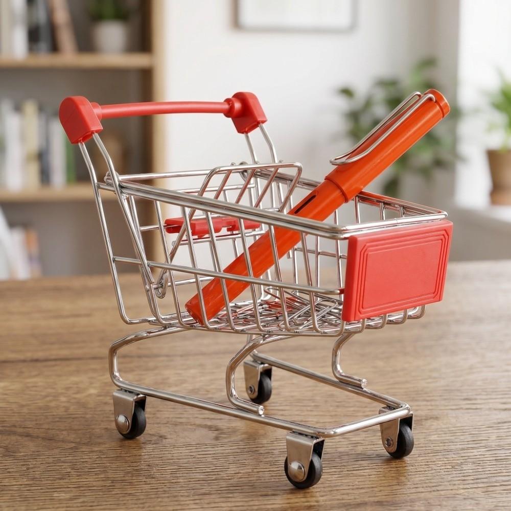 Mini compact size Toy Hand Trolley Simulation Cart Office sundry arrangement
