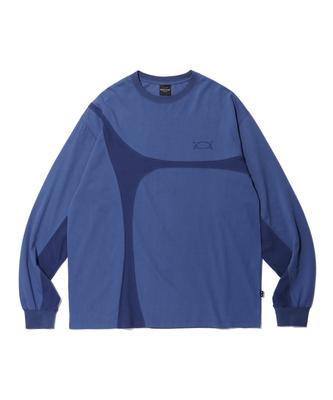 CRITIC Wormhole Incision Long Sleeve T-Shirt Blue
