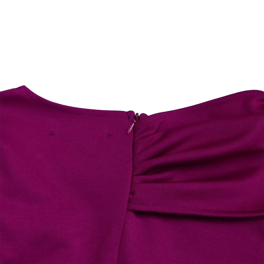 JKASHDK Moda dama toamna iarna imprimeu culoare uni maneca lunga talie inalta rochii de cocktail si seara