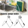 Magnetische Sponshouder voor Keukenspoelbak RVS Afdruiprek Afneembaar Schoonmaakdoekrek Afwasrek