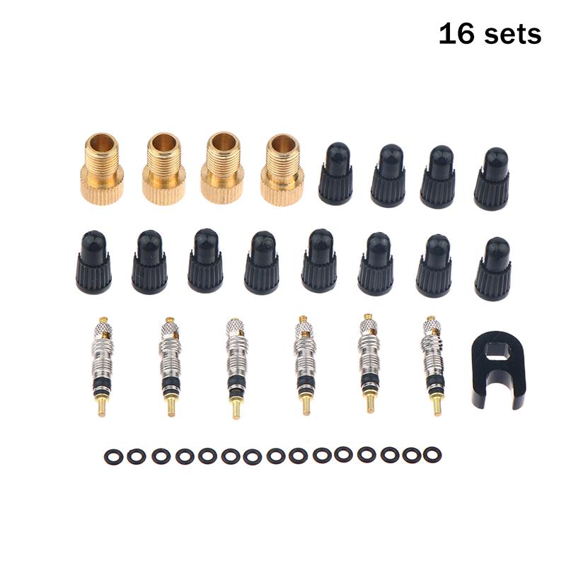 1Set Brass Presta Valve Core Set 2/6/12Pcs Mountain Bike Road Bike Tube Replacement Presta Valve Core French Air Pump Tool