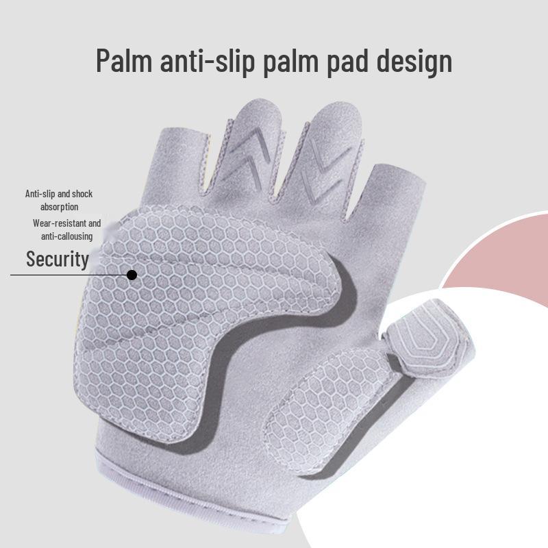 Dámské prodyšné protiskluzové cyklistické rukavice s polovičními prsty