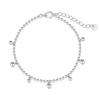 S925 Sterling Silver Women's Bracelet: Cool European & American Style with Smooth Round Bead Chain – Simple, Elegant, and Stylish.