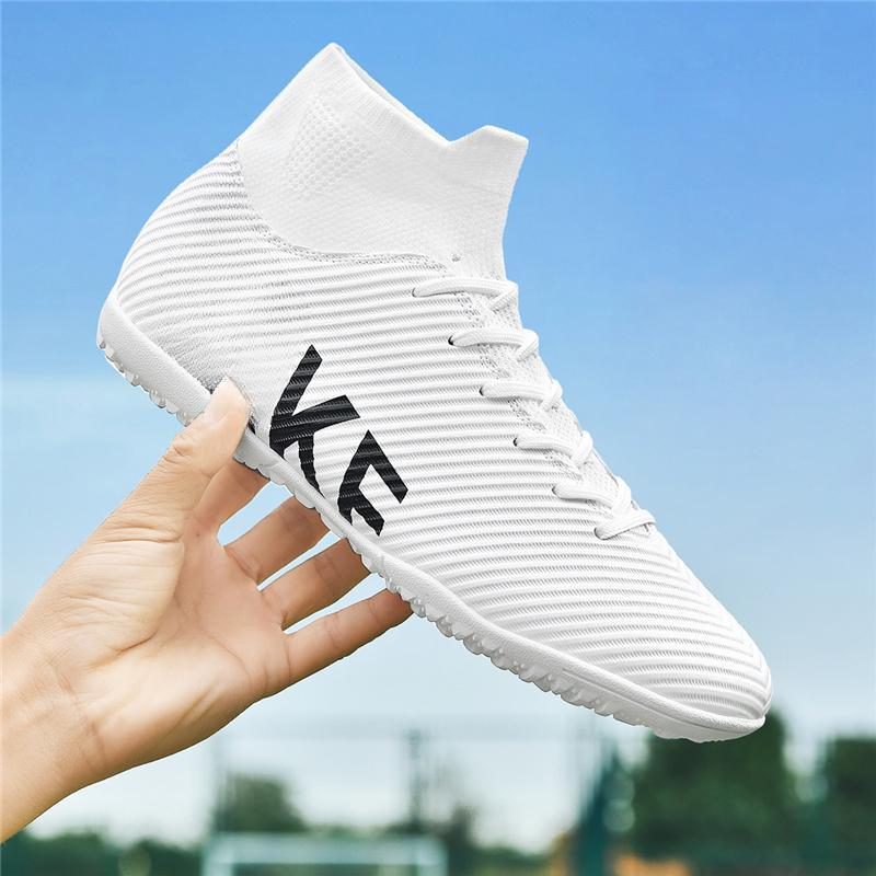 34-46 Men's/ Women's Football Boots Youth Artificial Grass Training Nails TF Microfiber Mesh Breathable Football Shoes Children's Football Shoes