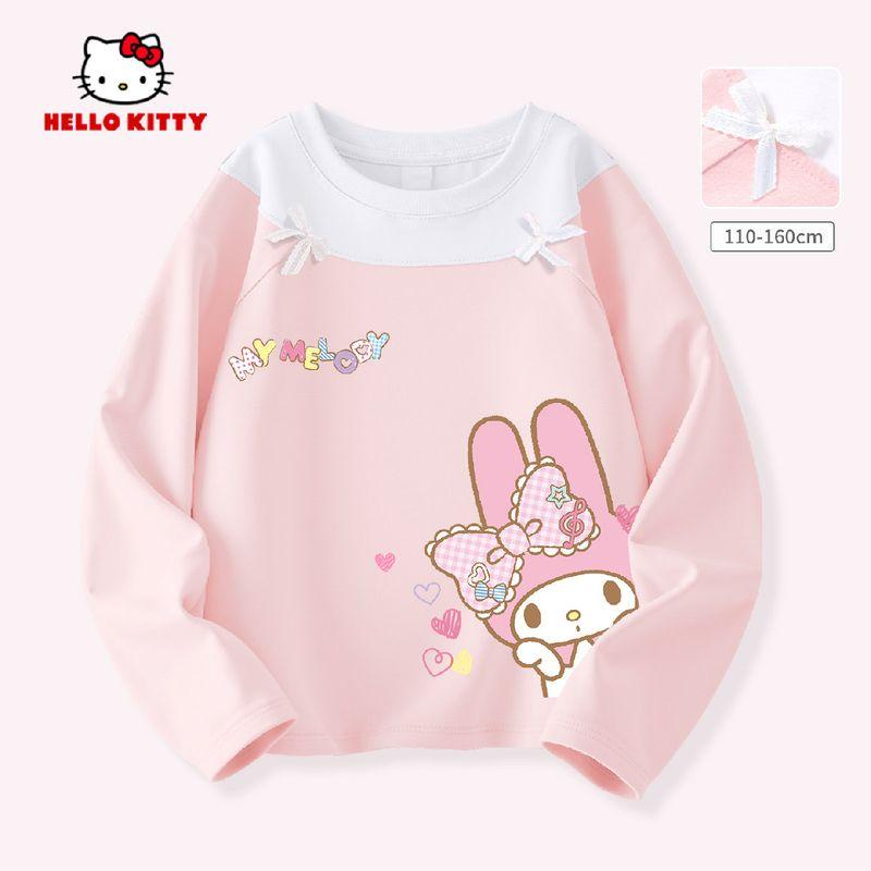 Hello Kitty Mädchen Langarmshirt, Frühling und Herbst 2026 Neuer Stil, Stylisches Langarmoberteil für Mädchen