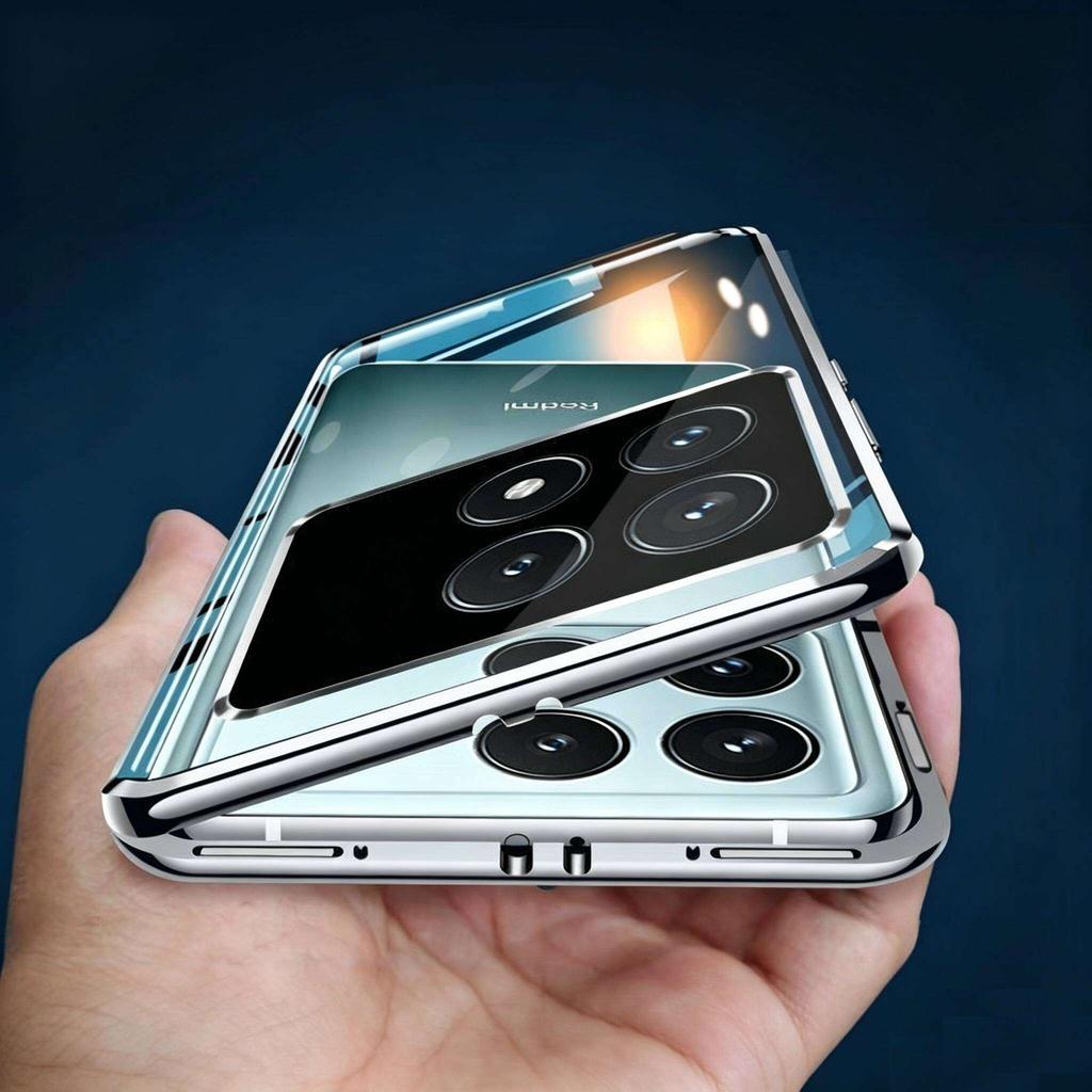 Case for Huawei Honor Win RT with Double Sided Tempered-Glass & Metal Frame Phone Bumpers Full Lens Protection Cover
