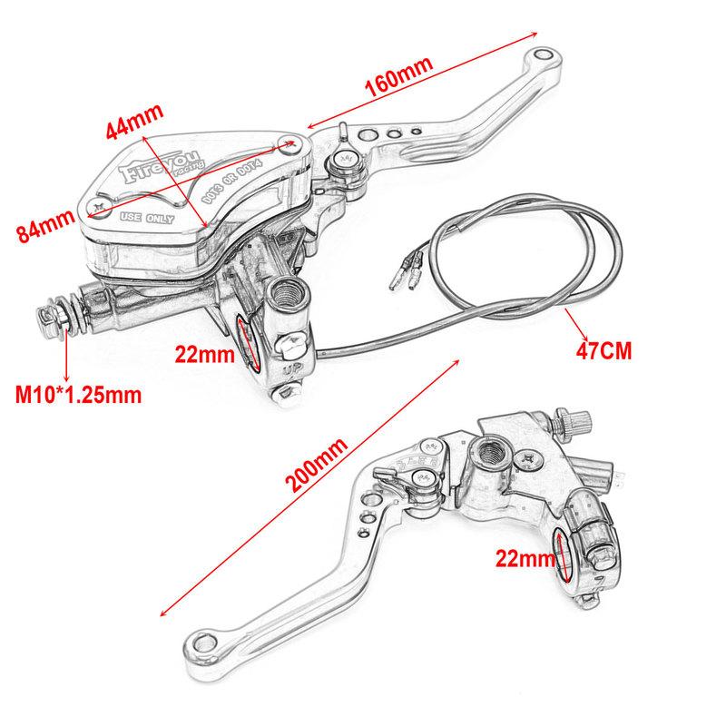 22mm Motorcycle Brake Clutch Pump Master Cylinder Handles Lever Handlebar Hydraulic Clutch Accessories For ATV Electric Moto
