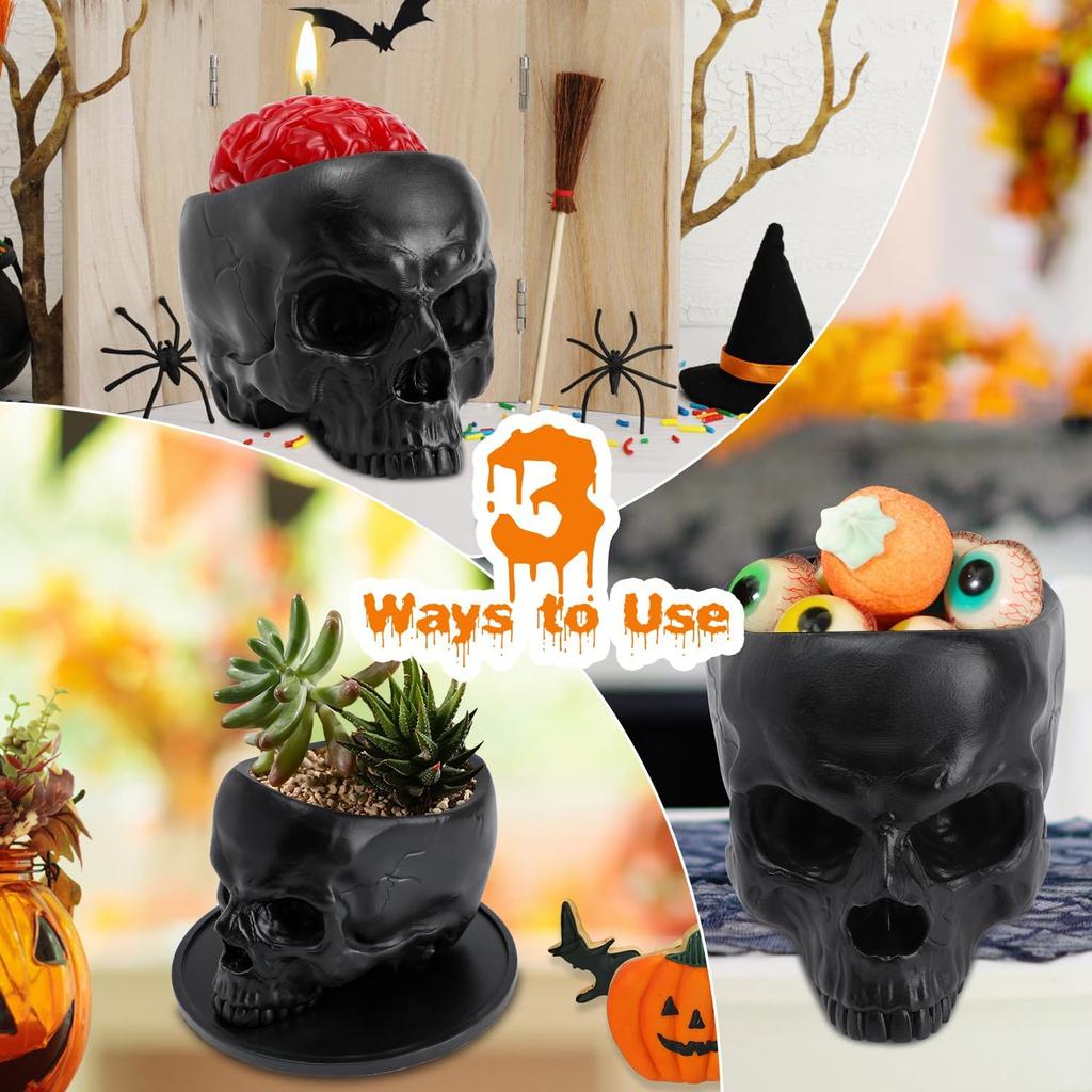Halloween Decorations Indoor - Halloween Candle, Skull Bleeding Candle Gothic Decorations for Home Table Bar Indoor Room - Spooky Decor for Table