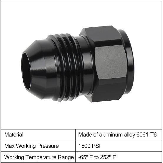 EVIL ENERGY 8AN Female to 10AN Male Flare Reducer Expander Adapter Fitting 2PCS