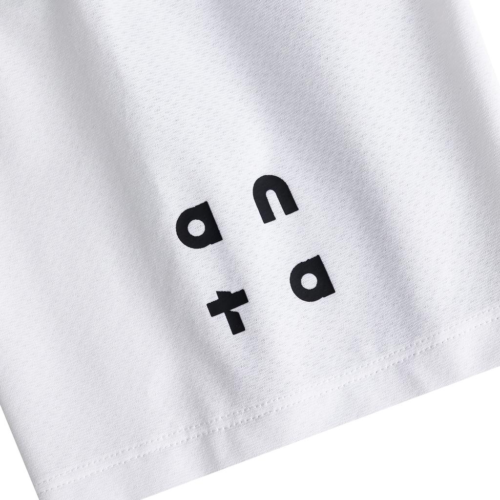 Anta Short Sleeve Knitted T-Shirt Summer 2026 Men Tops White Gray 952625110-3
